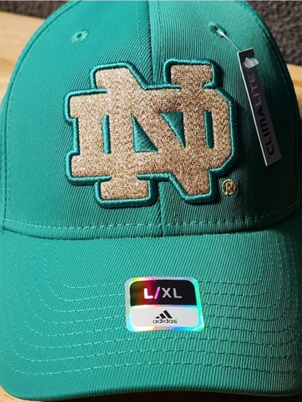 Notre Dame Fighting Irish Adidas Climalite Hat L/XL Green
